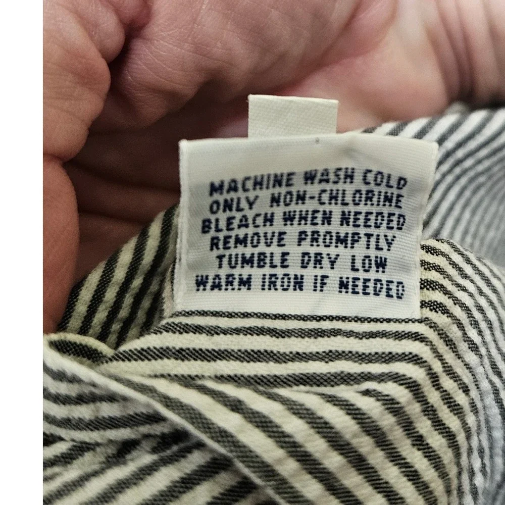 Ralph Lauren Striped Classic Fit Short Sleeve Seersucker Button Down Shirt‎ XXL